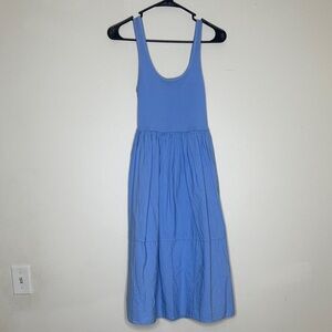 Zara Light Blue Sleeveless Midi Dress